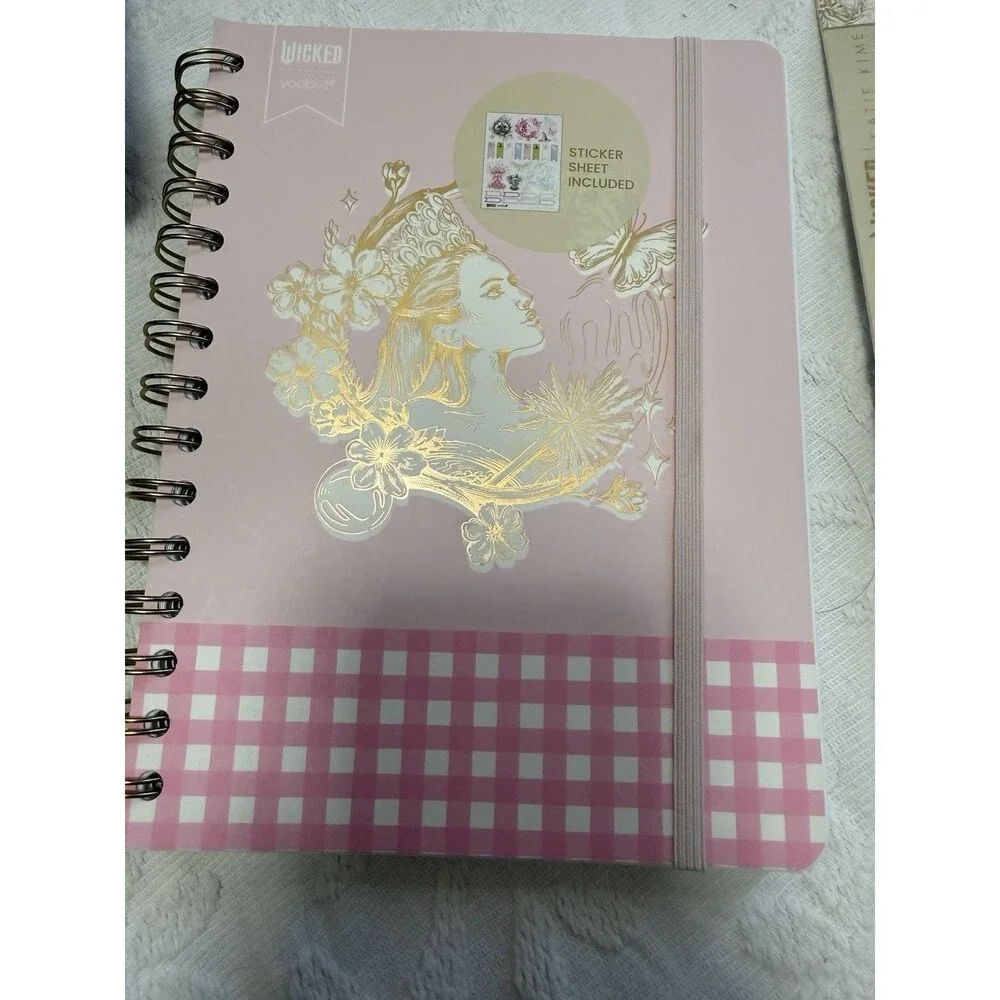 NWT Wicked Yoobi Katie Kime Pink Journals Pen Set Glinda Fan Back 2 School Gift